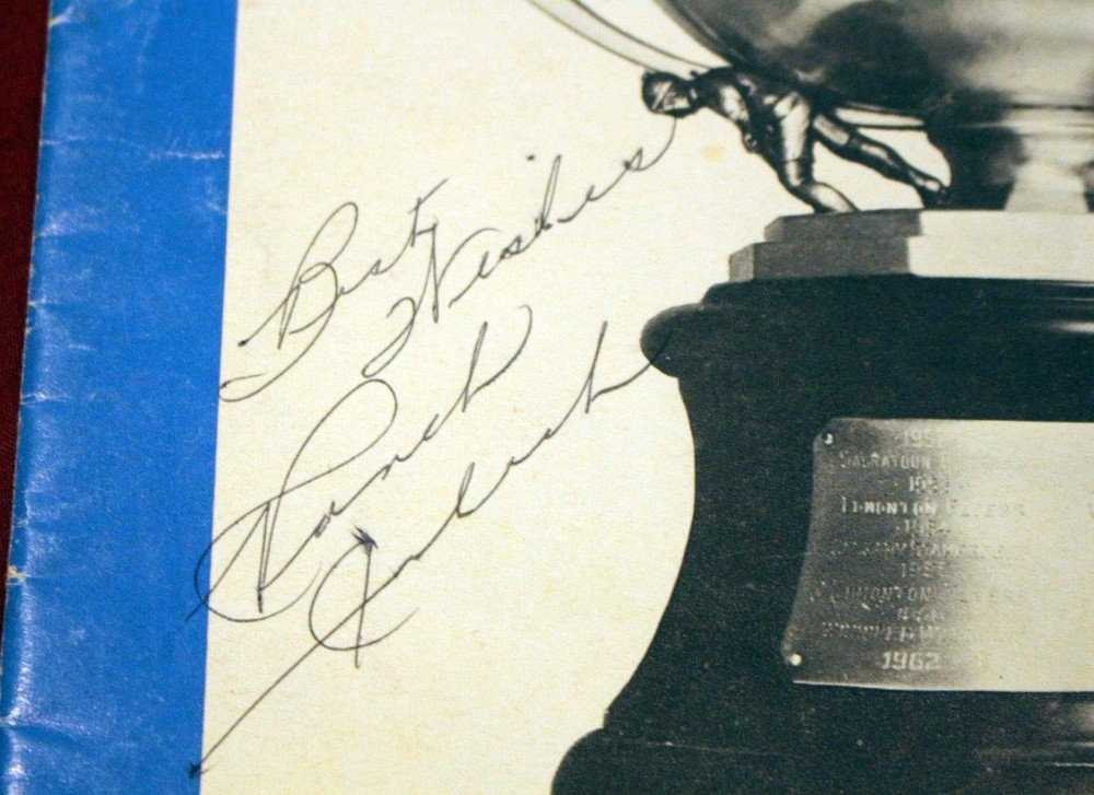 Rare 1969 WHL Playoff Lester Patrick Cup Finals Signed Program Punch Imlach!