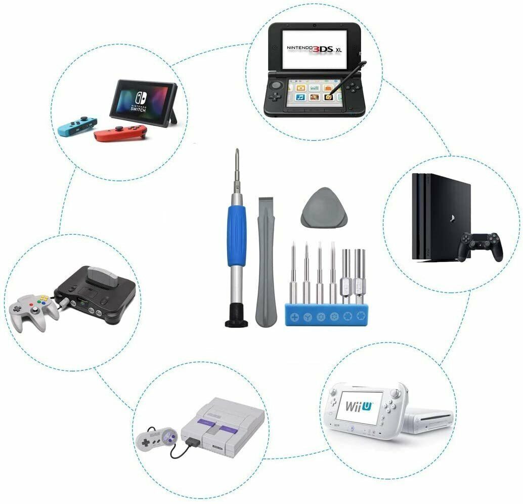 For Nintendo Switch SNES N64 NES Wii Triwing Screwdriver Repair Tool Kit 10 in 1