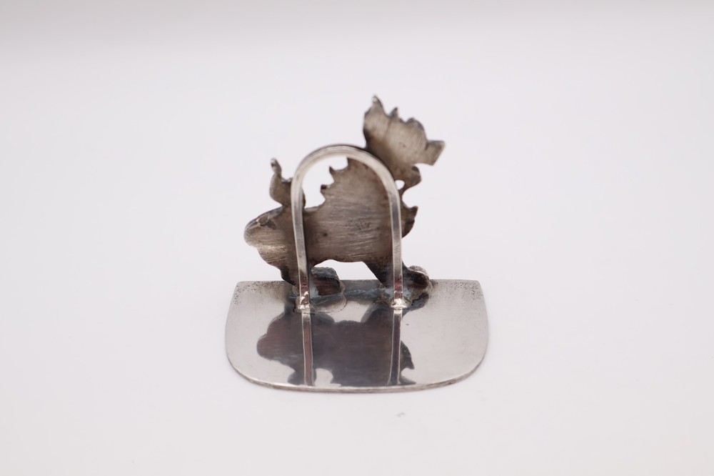 Vintage Solid Silver Chinese Style Menu Holder