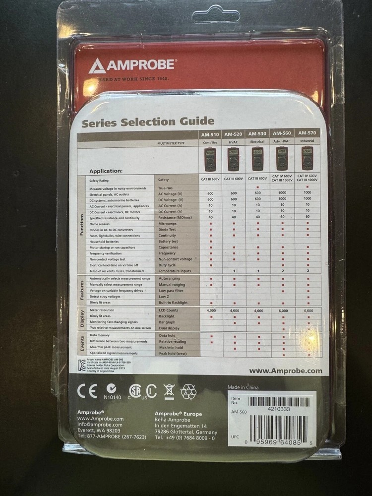 Amprobe AM-560 Advanced HVAC Multimeter
