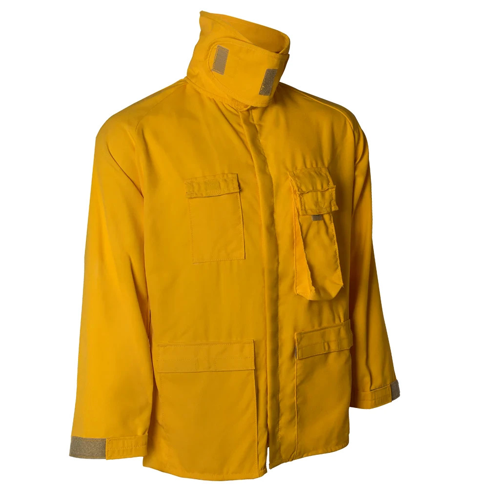 CrewBoss Brush Coat 7.0 oz Tecasafe WLC0117 Yellow Wildland Firefighter Mens XLg