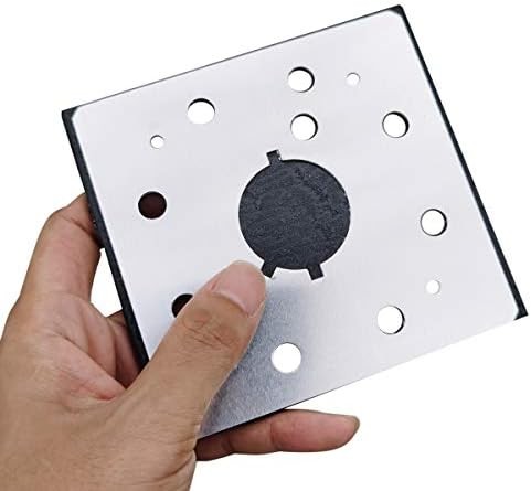 Sander pad backing plate replacement for sheet sander