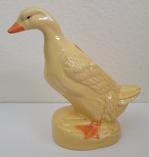 Ceramic Yellow Duck Planter 7.25" Tall