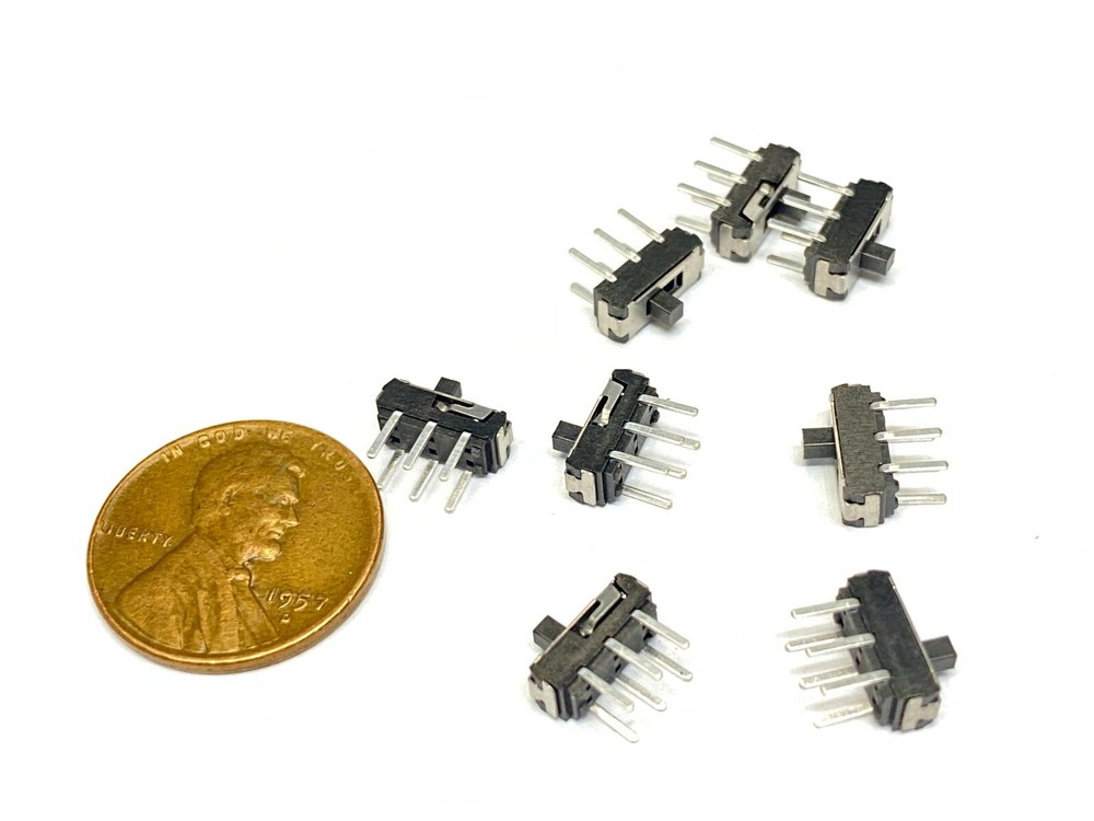 30 Pieces ON-OFF Micro Slide Switch 2 Position 6 Pin PCB Panel mss-22d18