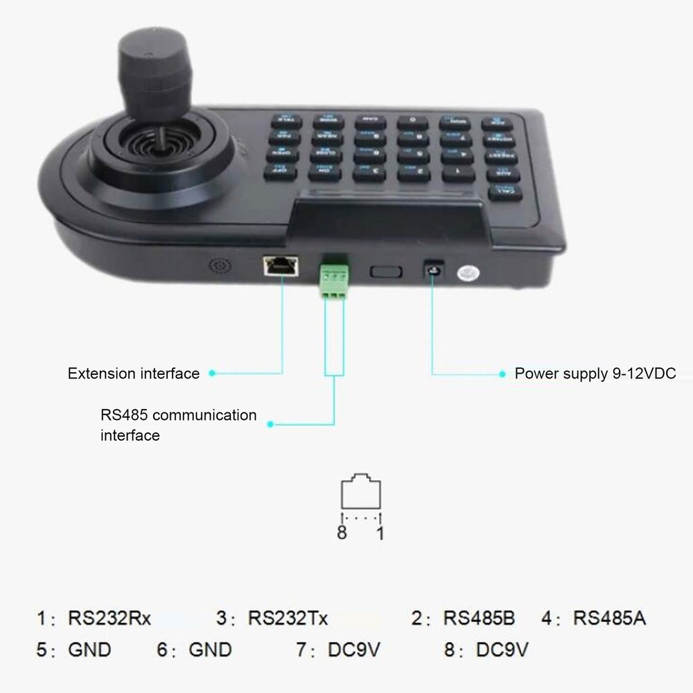 32 Channel PTZ Controller Multifunctional Control Keyboard For CCTV Camera Syste