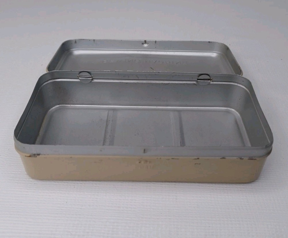 Vintage Sewing Machine Accessories Empty Tin Box