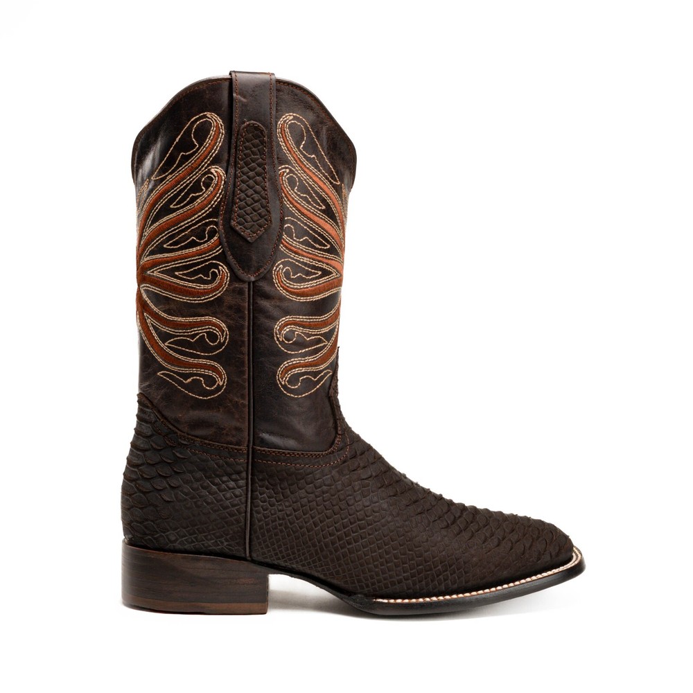 MEN'S VIPER PYTHON TRIBUTE LEATHER COWBOY BOOTS – HANDCRAFTED WESTERN RODEO BOOT