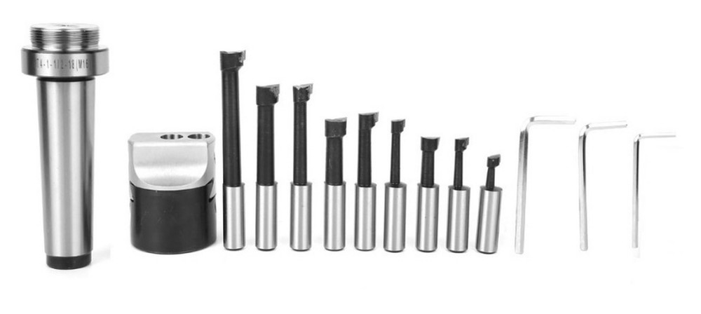 2 inch boring head set 9 tool holders MT3 shank back pull M12 boring head set