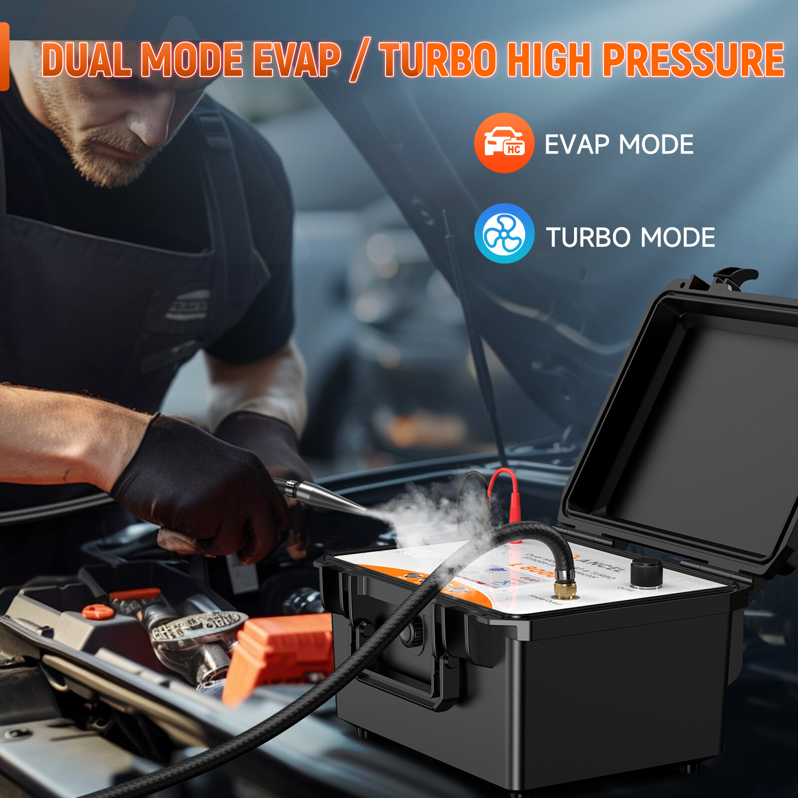 Ancel L8000 EVAP Smoke Machine Leak Tester Dual Mode Diagnostic Turbo System Kit