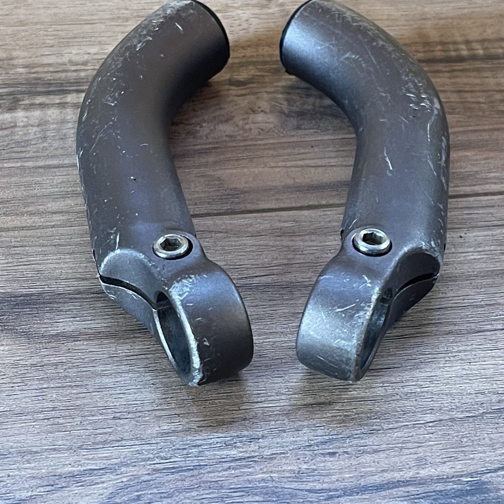 Icon Trek Gray Anodized Bar Ends Oversized Short Bend