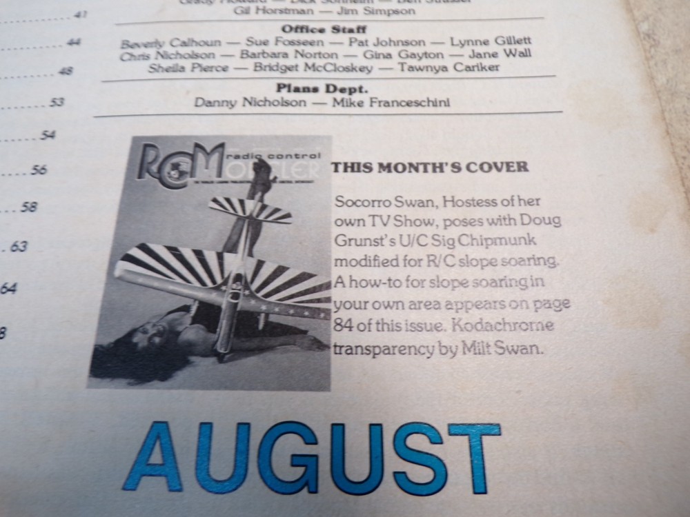 R/C Modeler August 1976 RC Modeler Plans Ads