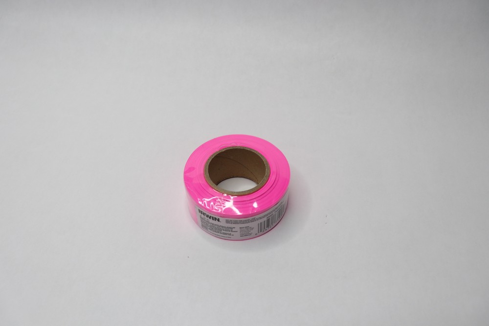Irwin Strait-Line Flagging Tape PVC Glo Pink 150' 65603 - 1 Roll