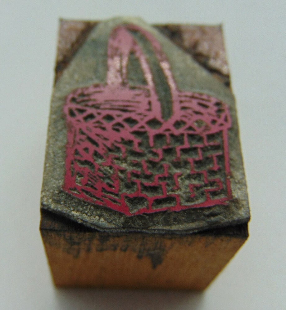 Printing Letterpress Printers Block Basket Rough Shape