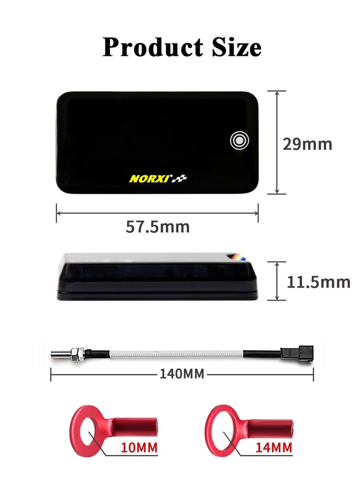 koso Motometer Engine temperature Volt Time 3 in 1 LED Display NORXI Automatic