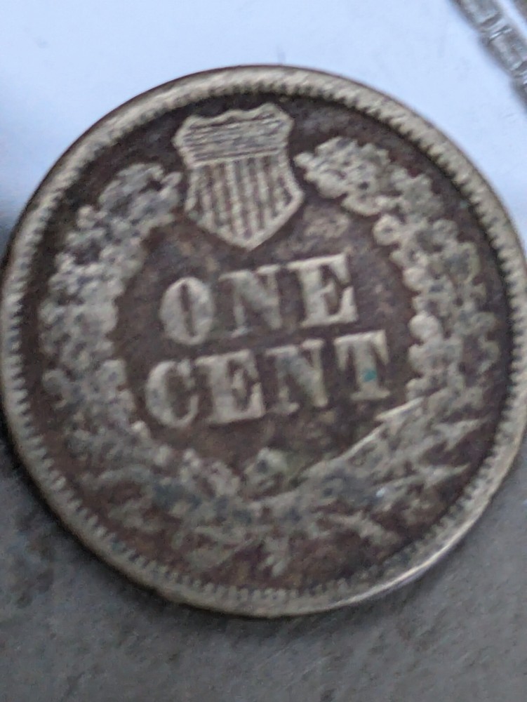 1863 Indian Head Cent Cleaned Good Details