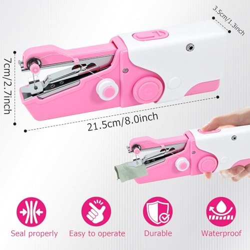 Mini Handheld Sewing Machine, Portable Electric Sewing Machine for Quick