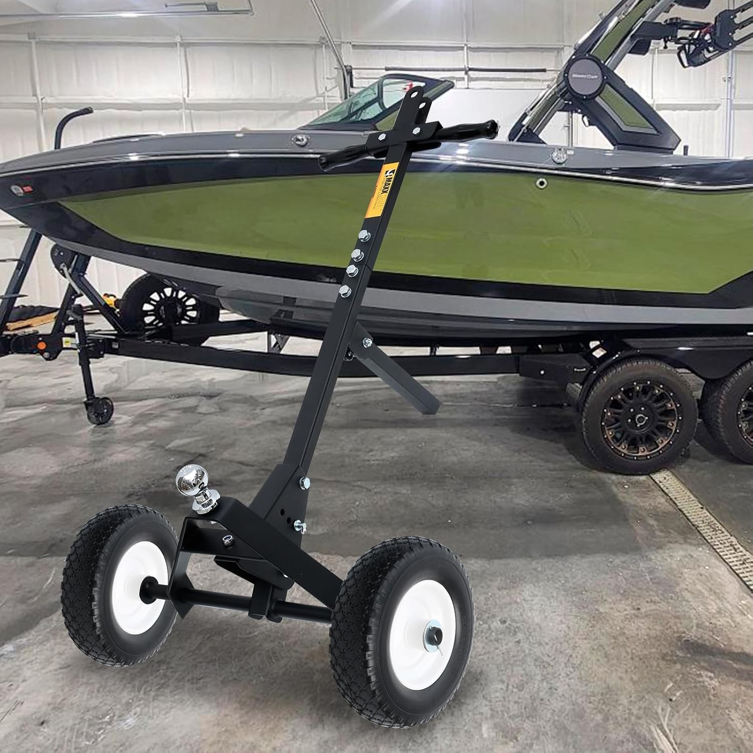 MaxxHaul 12" Flat Free Wheel Replacement Solid Tire Wheelbarrow 330 lb 51067