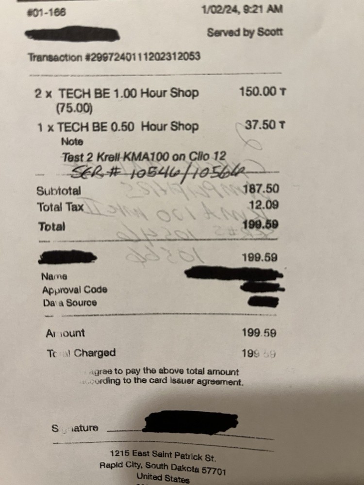 Krell Amplifier / Mono Amplifier KMA 100MKII Pair TESTED!