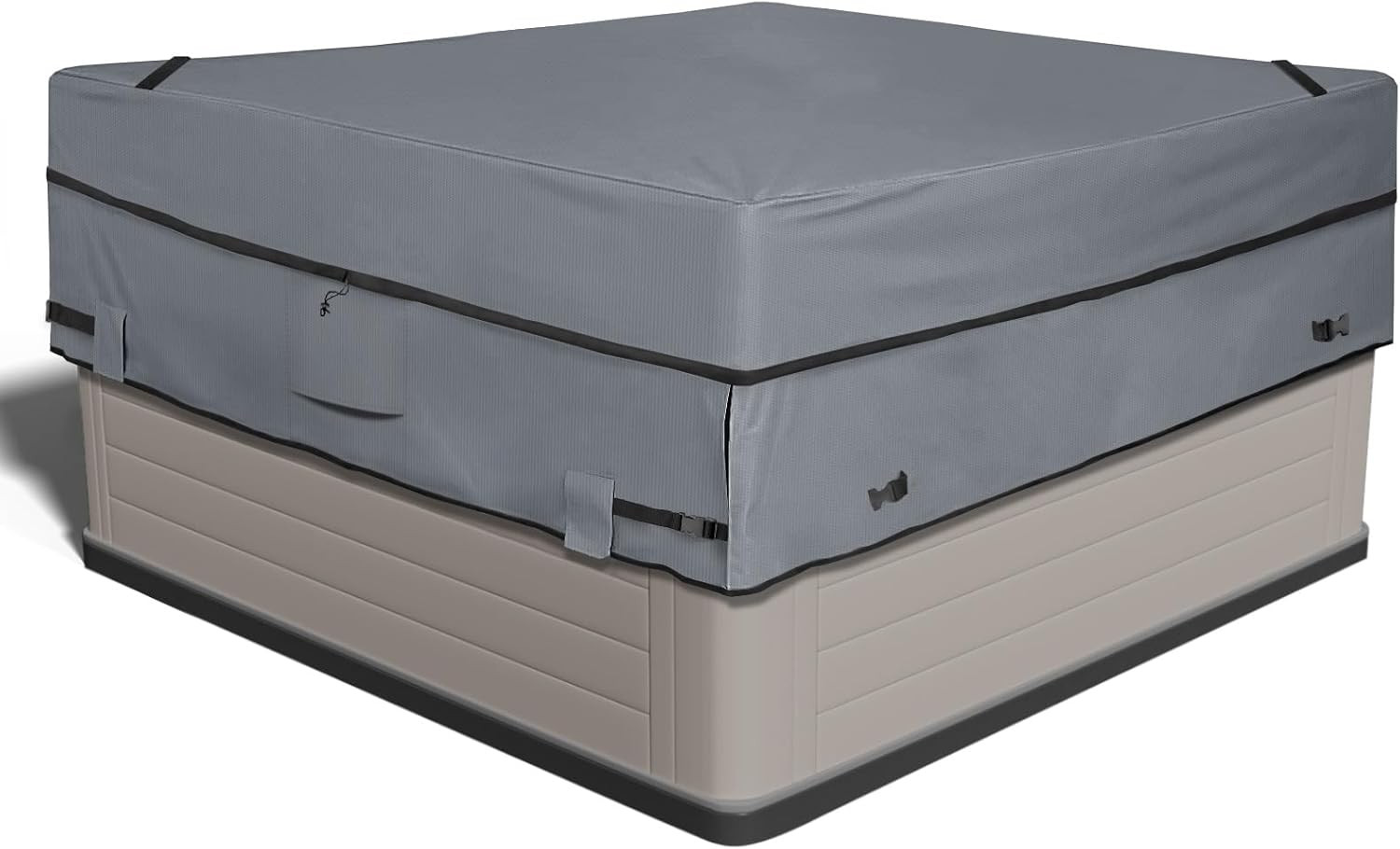 Outdoor Waterproof and Weatherproof Hot Tub Cover 85 X 85 Inch Fit 84 X 84 or 83