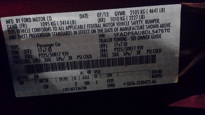 C-MAX 2013 Air Shutter 812376