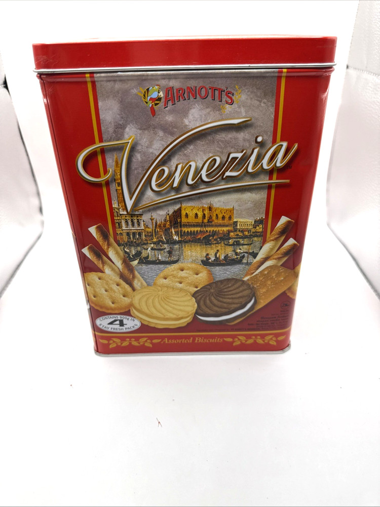Arnott's Venezia Assorted Biscuits Decorative Tin EUC