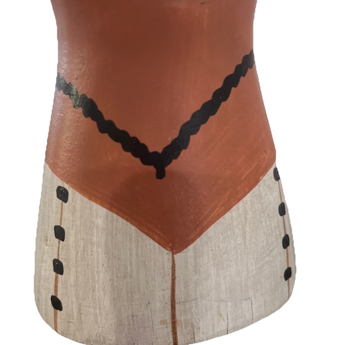 Wood Dress Form Mannequin Decor Hand Painted Lingerie Corset Style Tabletop