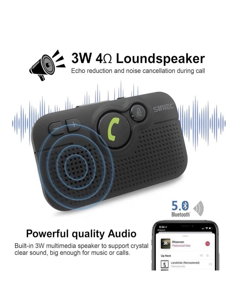 Bluetooth Car Speaker for Cell Phone, Handsfree Bluetooth Car Kit Motion AUTO...