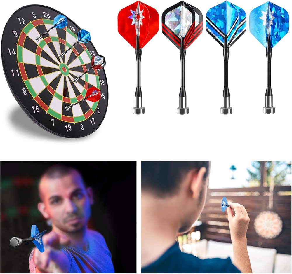 Magnetic Darts, 12pcs Replacement Magnet Darts Plastic Darts for Dartboard
