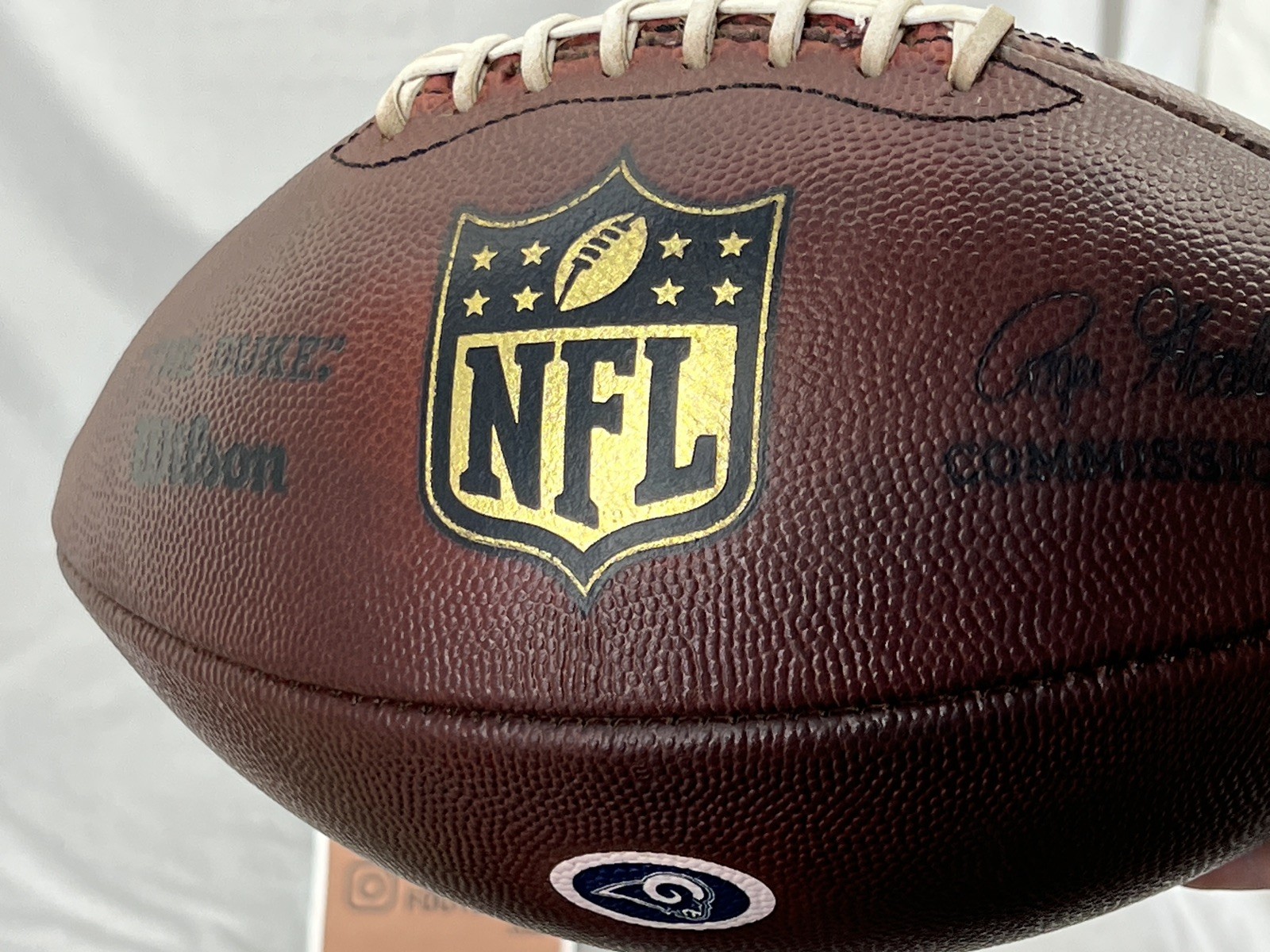 RAMS LOGO - NFL "The Duke" Wilson Football - Game Ball - Prepped & Conditioned
