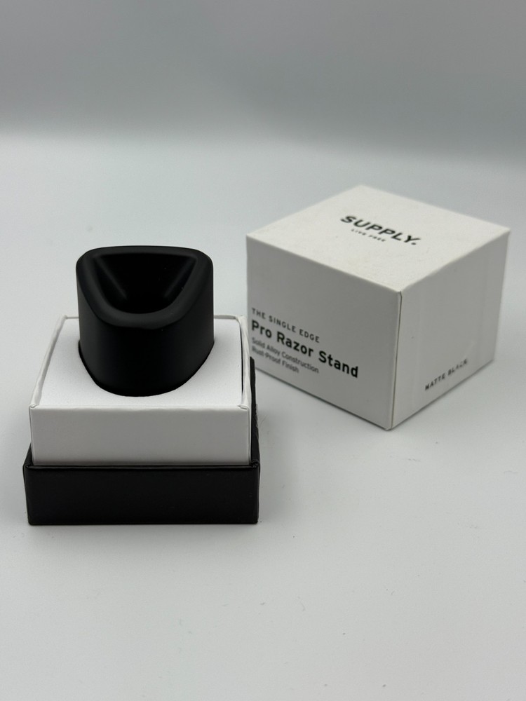SUPPLY The Single Edge Pro Razor Stand (Matte Black) Solid Alloy Rust-Proof