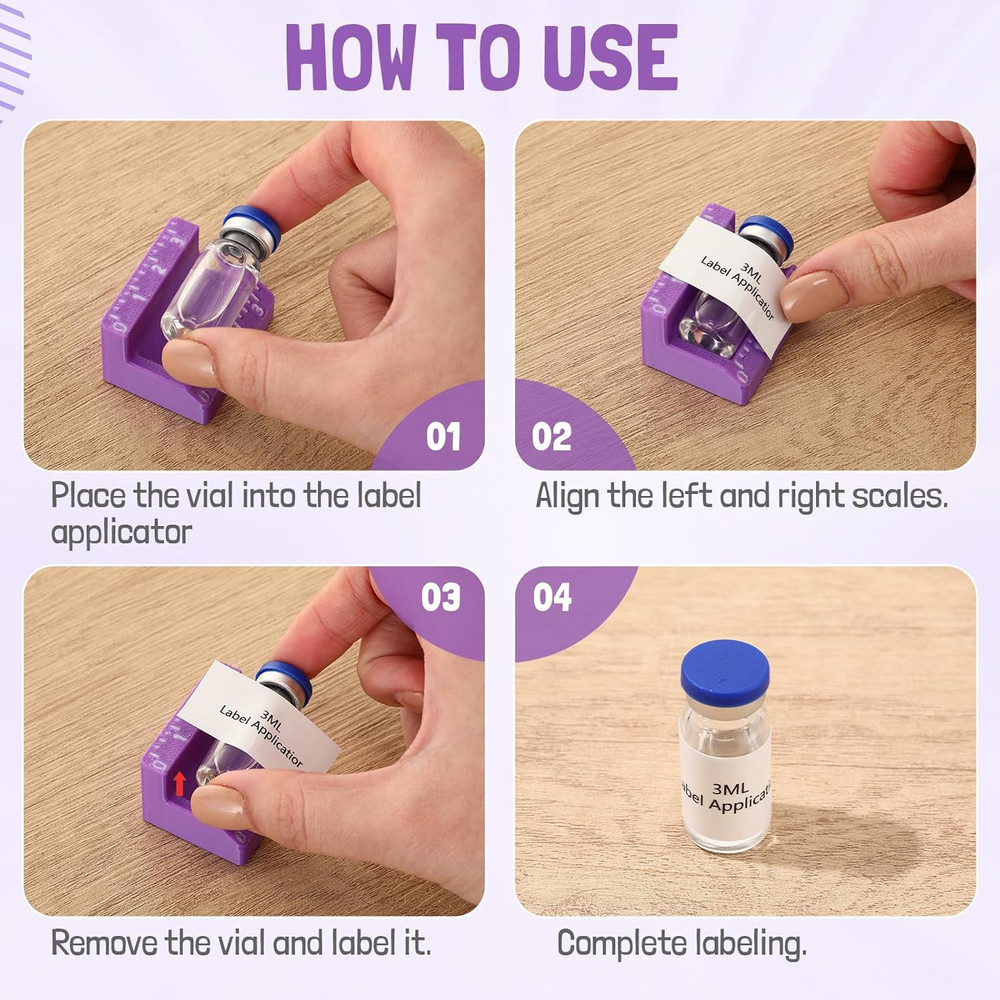 Vial Label Applicator 3Ml Bottle Labeling Application Tool for Small Jars Essent