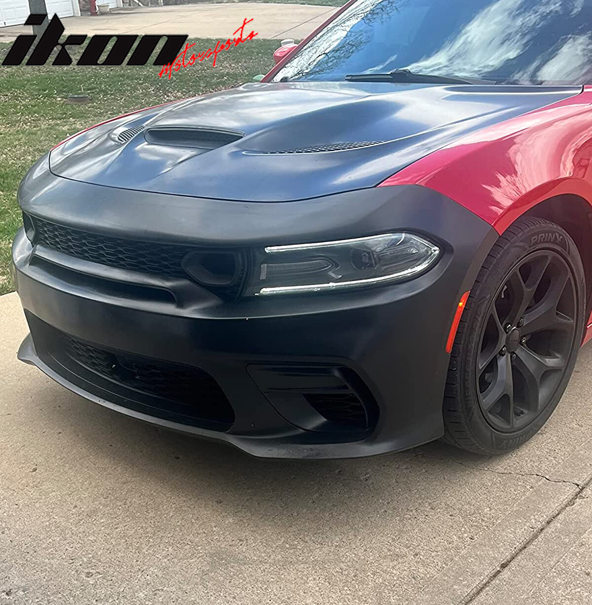 Fits 15-23 Dodge Charger SRT Hellcat Style Hood Scoop Vent Unpainted - Aluminum