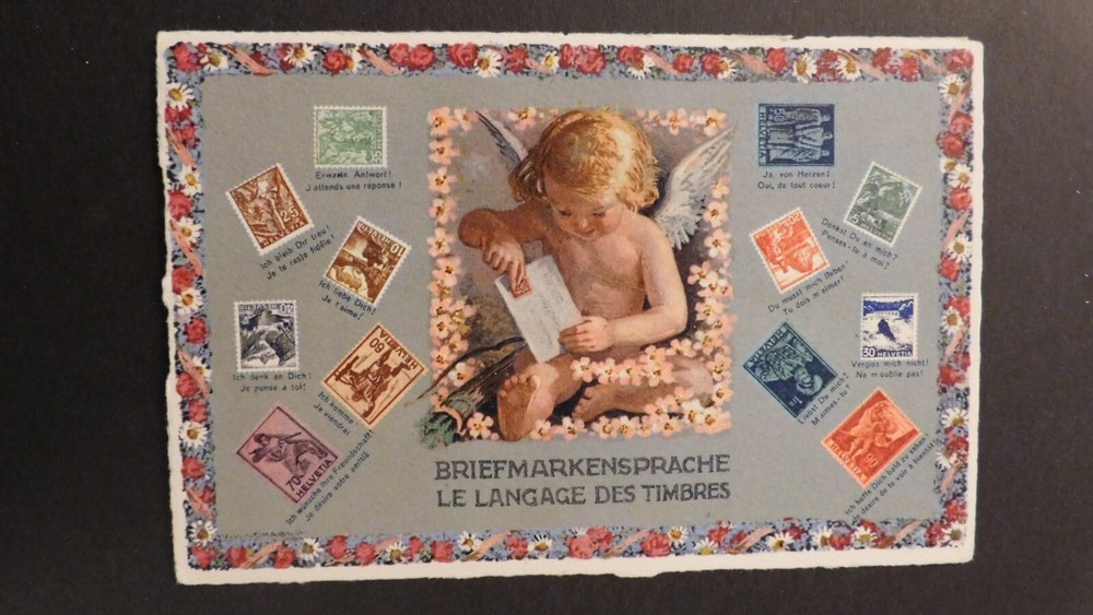 Mint Stamp on Stamp Postcard switzerland 3