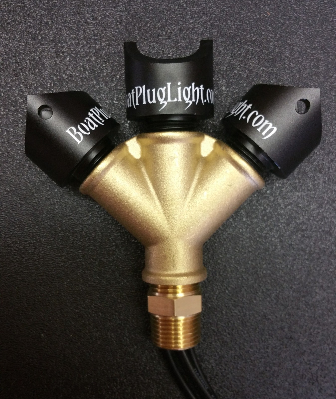 BLUE YK3B LED BOAT DRAIN PLUG LIGHT TRIPLE HEAD DESIGN!  3400 LUMENS UNDERWATER