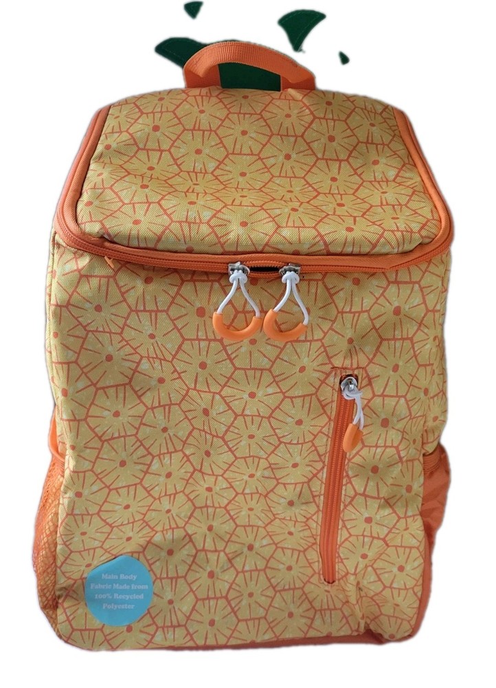 SUN SQUAD Pineapple Backpack Cooler Insulated Liner can Capacity New