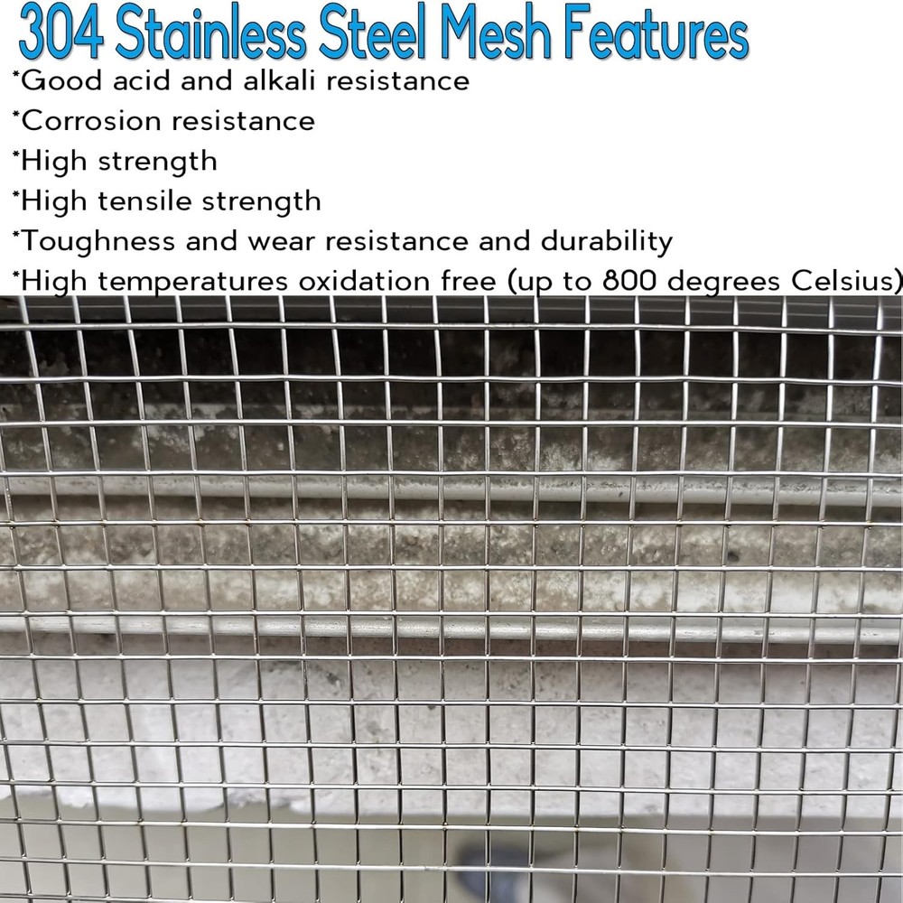 2-Pack 12x24 Stainless Steel Welded Wire Mesh - Rust-Proof & Durable
