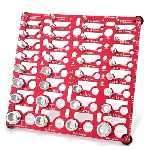 Thread Checker, 55 Bolt Size and Thread Gauge, Bolt 55 Thread Checker Red