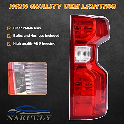 Tail Light Assembly Compatible With 2019-2024 Right Passenger Halogen Type