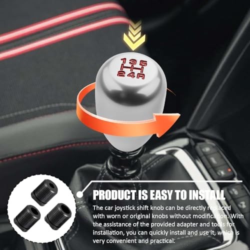 Car Gear Shift Knobs, Shifter Knobs, Aluminum Alloy Car Stick Shift Knob Silver