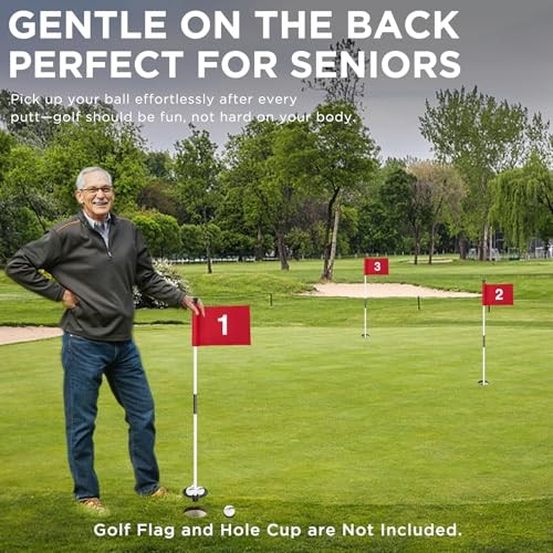 Golf Flagstick - Portable Design, Practice Putting 3ft White Flagpole-4 Pack