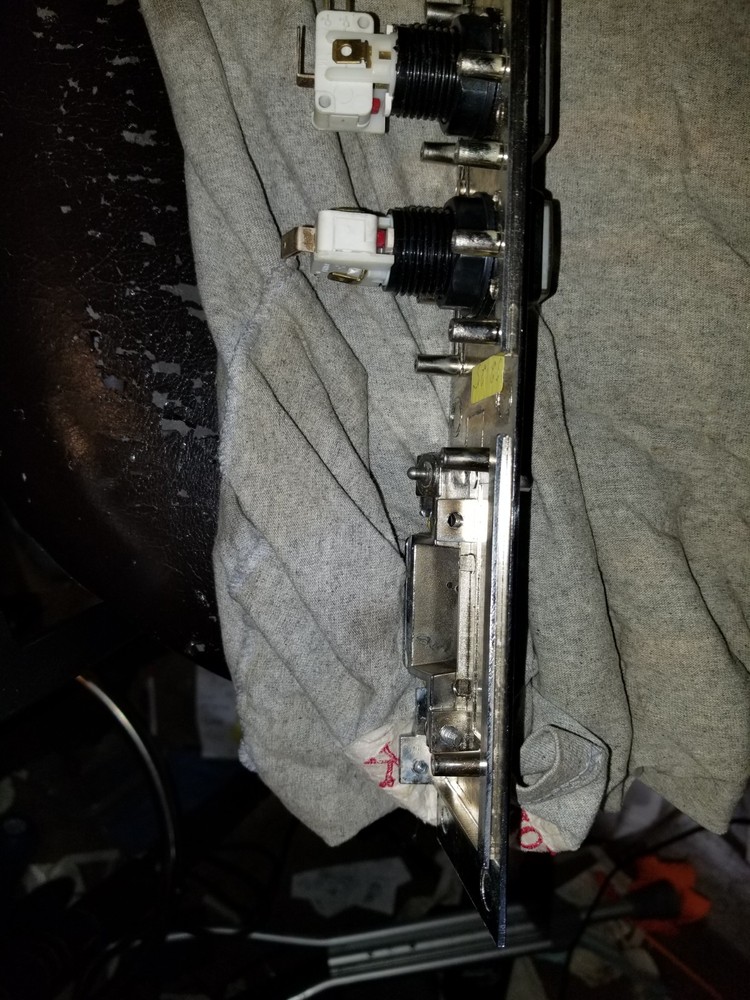 Casino game button controller face plate with coin op hole return button