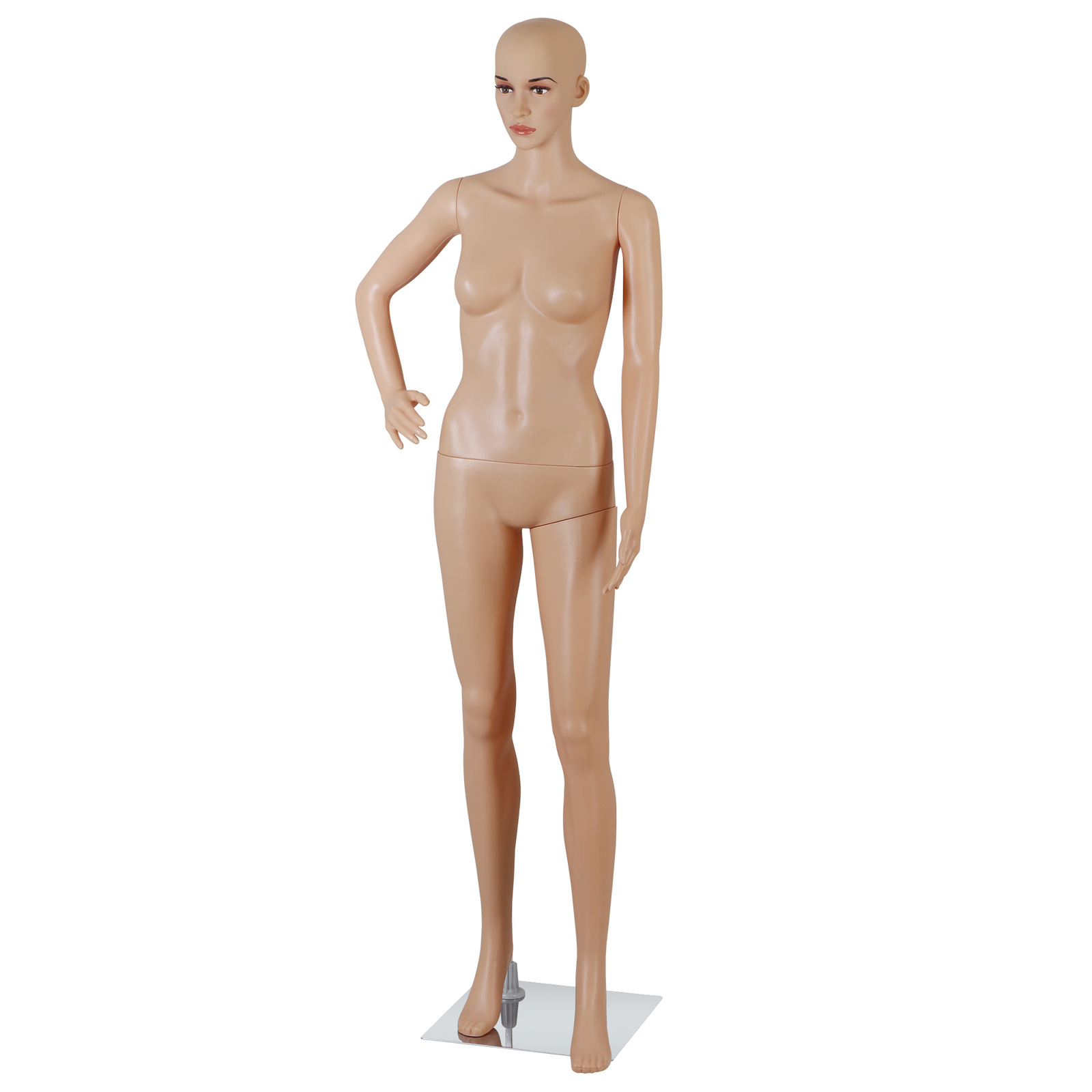 69 Inch Female Mannequin Full Body Dress Form Detachable Mannequin Stand w/Base