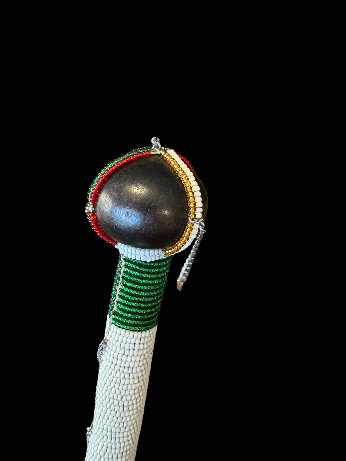 Handmade Decorative African Art Beaded Maasai Rungu Club Baton Masai Shillelagh