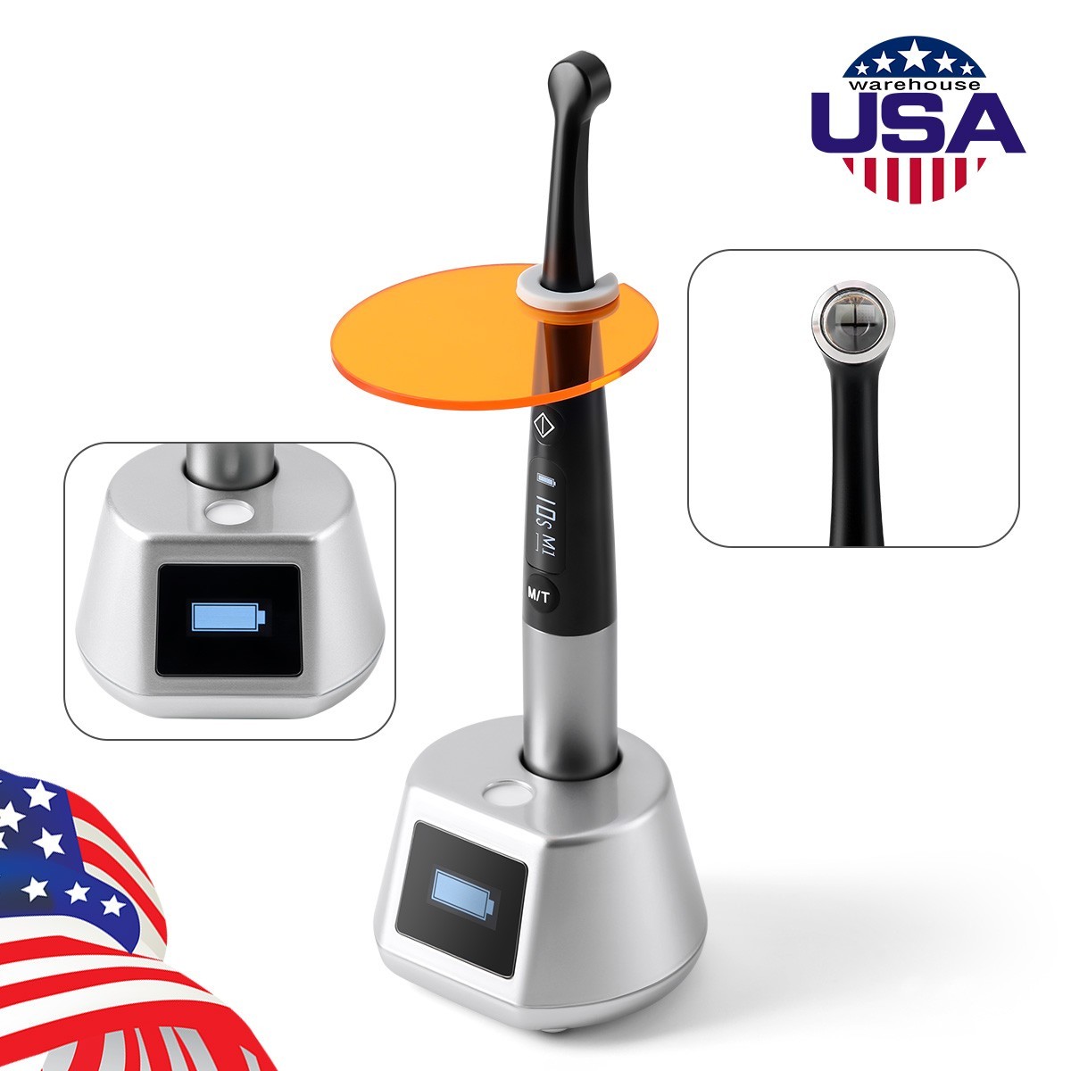 Professional Dental Curing Light 1 Sec Cure High Power 3100mW/cm² 7 Modes LED