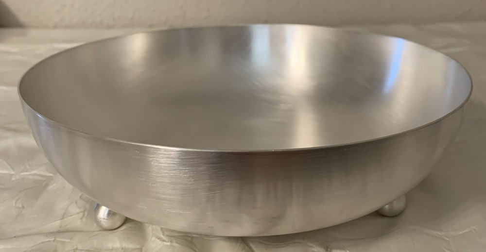 Vintage Silver Plated Footed  9” Bowl Server Decorative READ