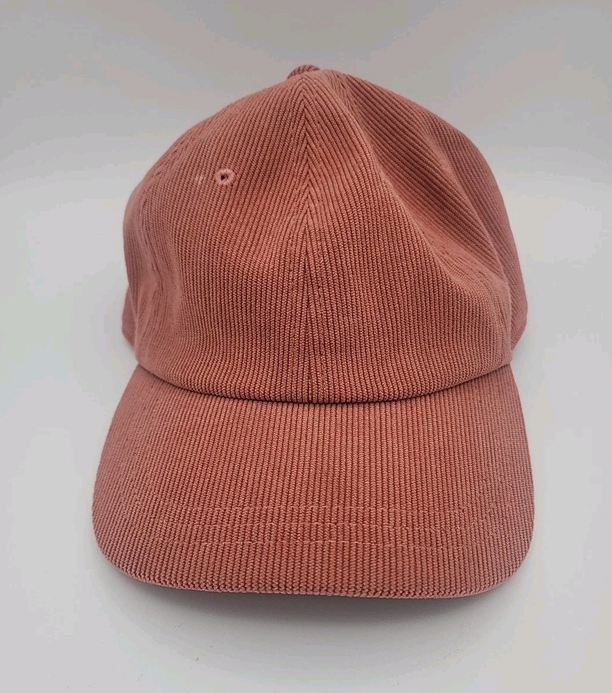 Universal Thread Corduroy Basball Hat Coral Rust Color Leather Closure Strap