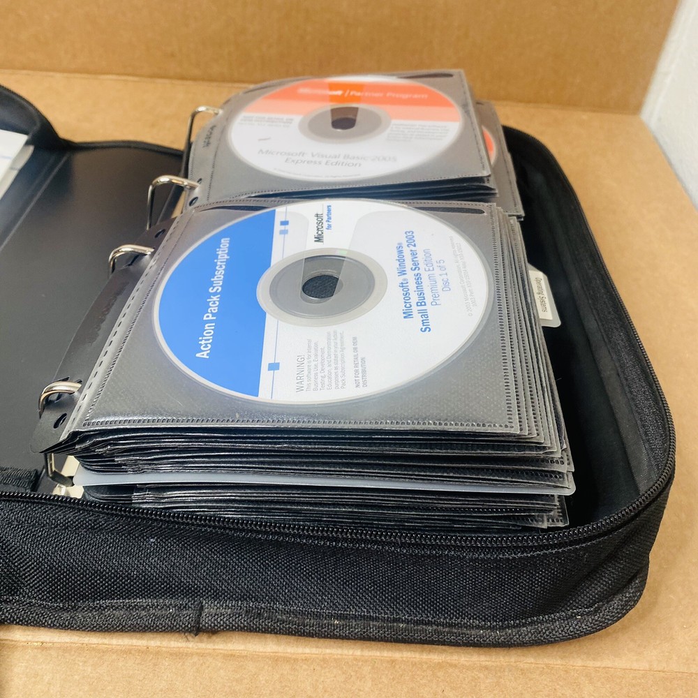 Microsoft Action Pack Subscription Partner Program Vtg Software + Key 100 Disks