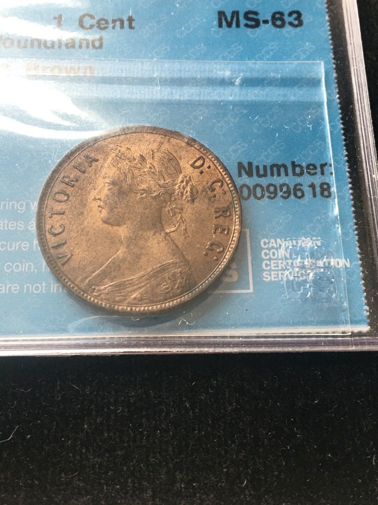 1894, CCCS Graded Newfoundland, Large One Cent, **MS-63**