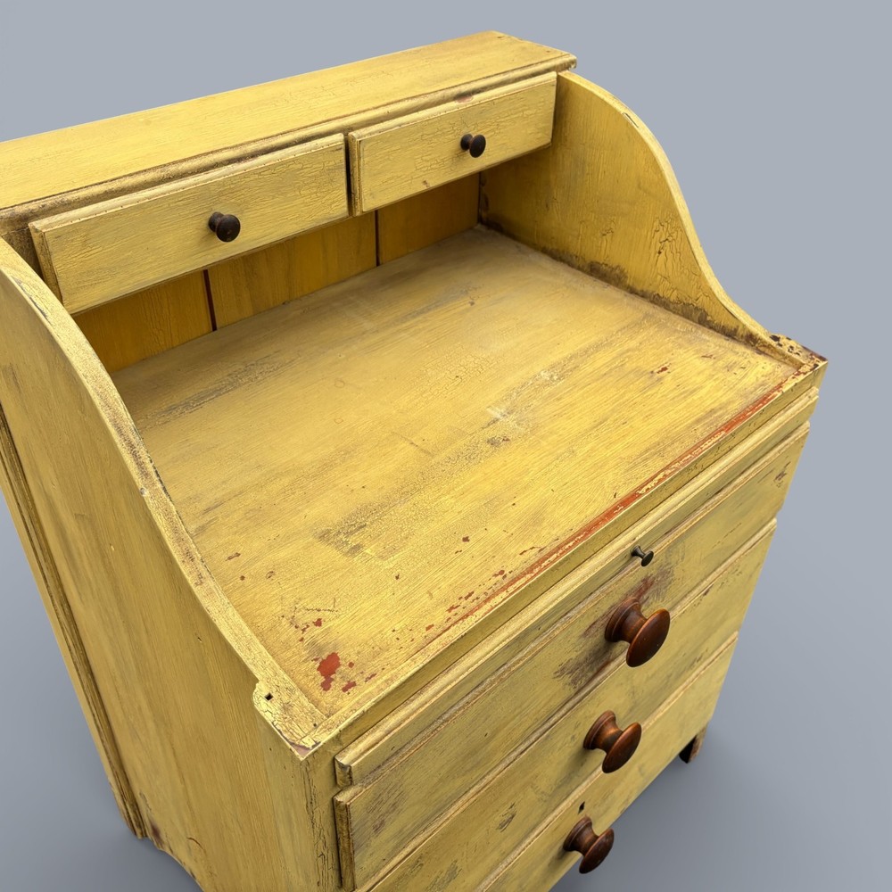 Glen Huey Milk Paint Multi Drawer Side Table / Night Stand