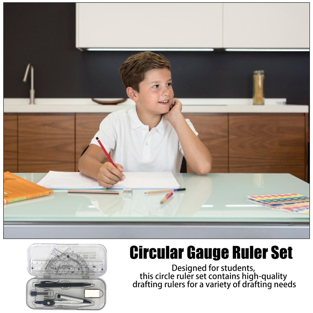 Compass and Protractor Set 10X Math Geometry Kit Protractor Kit for School